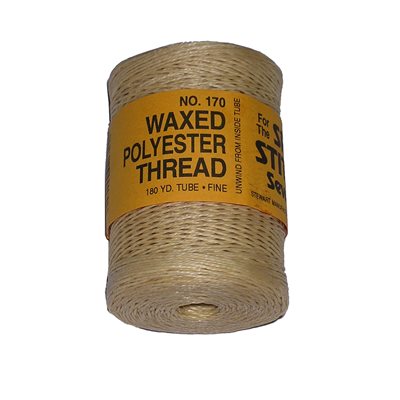 Waxed polyester thread for Speedy natural color (fine) (180 yards)