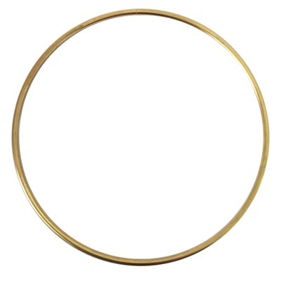 2" metal rings gold plated