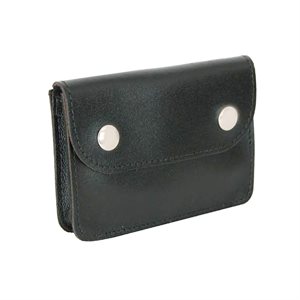 Sport belt handbag, black leather 