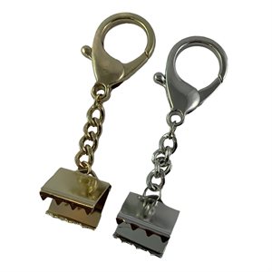 18 X 17 mm keychain large trigger nickel (10) LIQUIDATION
