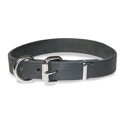 Dog collar 3 / 4" , single layer full grain leather, size 16" to 20", by unit