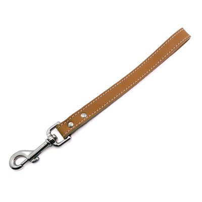 Control handle 3 / 4" x 8", 10" or 12" , white stitched single layer full grain leather, by unit 