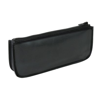 Pencil case, small with zipper, split leather