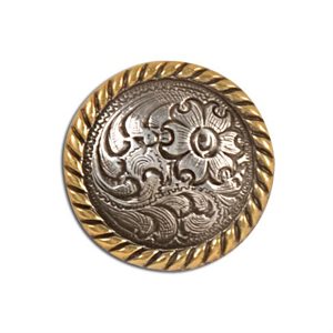 High Sierra Conchos Antique Silver and Gold 1 inch.