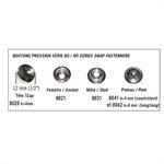 Boutons pression Série 80 (AR) : Tête noir mât