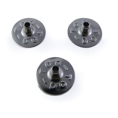 Boutons pression Série 80 (AR) : Poteau tige courte 4 mm nickel