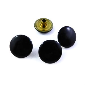 Series 95 snap fasteners (RF) : Cap reg. post black shinny