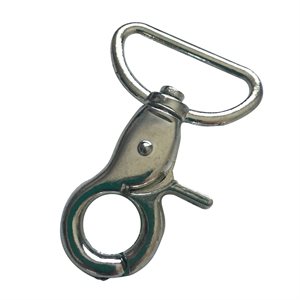1" X 1-3 / 4" swivel small scissor (clip D ring) nickel (Min. 12)
