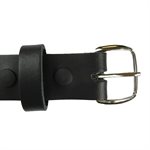 Worker 1-1 / 4" black leather belt, ungrooved, from size 28" to 54"