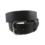 Worker 1-1 / 2" black leather belt, ungrooved, from size 28" to 54"