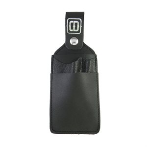 Shipping holster, black leather, deep expansion
