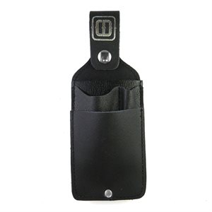 Shipping holster riveted, black leather