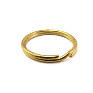 28 mm ext. (int.15 / 16"-24mm) split key ring gold (100)