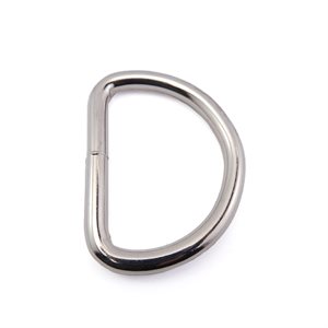 1-1 / 2" welded D-rings (6 mm - 4 gg) nickel (Min. 12)