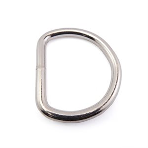 1-3 / 4" welded D-rings H 1-3 / 4" (6.58mm / 3gge) nickel (Min. 12)