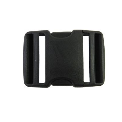 2" double side-released curved nylon buckle black (Min. 12)