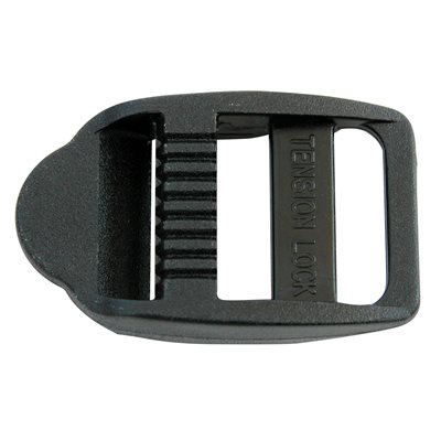 3 / 4" nylon no-grip tension lock black (Min. 12)