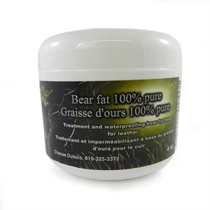 Treatment and waterprofing bear fat base for leather