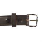 Belt 1-1 / 4" for worker, grooved brown leather, from size 44" to 48"