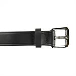 Belt 1-1 / 8" for worker, grooved black leather, from size 28" to 42"