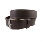 Belt 1-1 / 2" for worker, grooved brown leather, from size 28" to 42"
