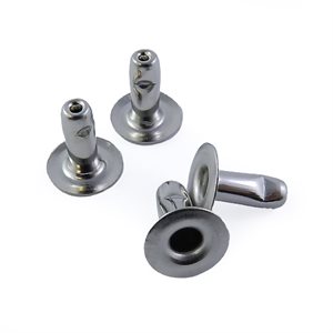 Post with hole #33 - Height 10mm - Nickel -add CAP Rivet T33,T34 or T36 to have both parts (choose your color and quantity).