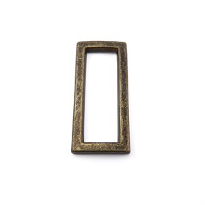 1-1 / 2" flat rectangular purse loops antique gold (Min. 12)