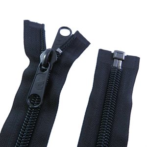 Zipper N-Lock YKK #RT25 #10C, 96" separable, 1" width, 2 pulls, black 