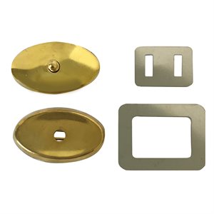 1" X 1 / 2" purse snap fastener gold (4 parts)